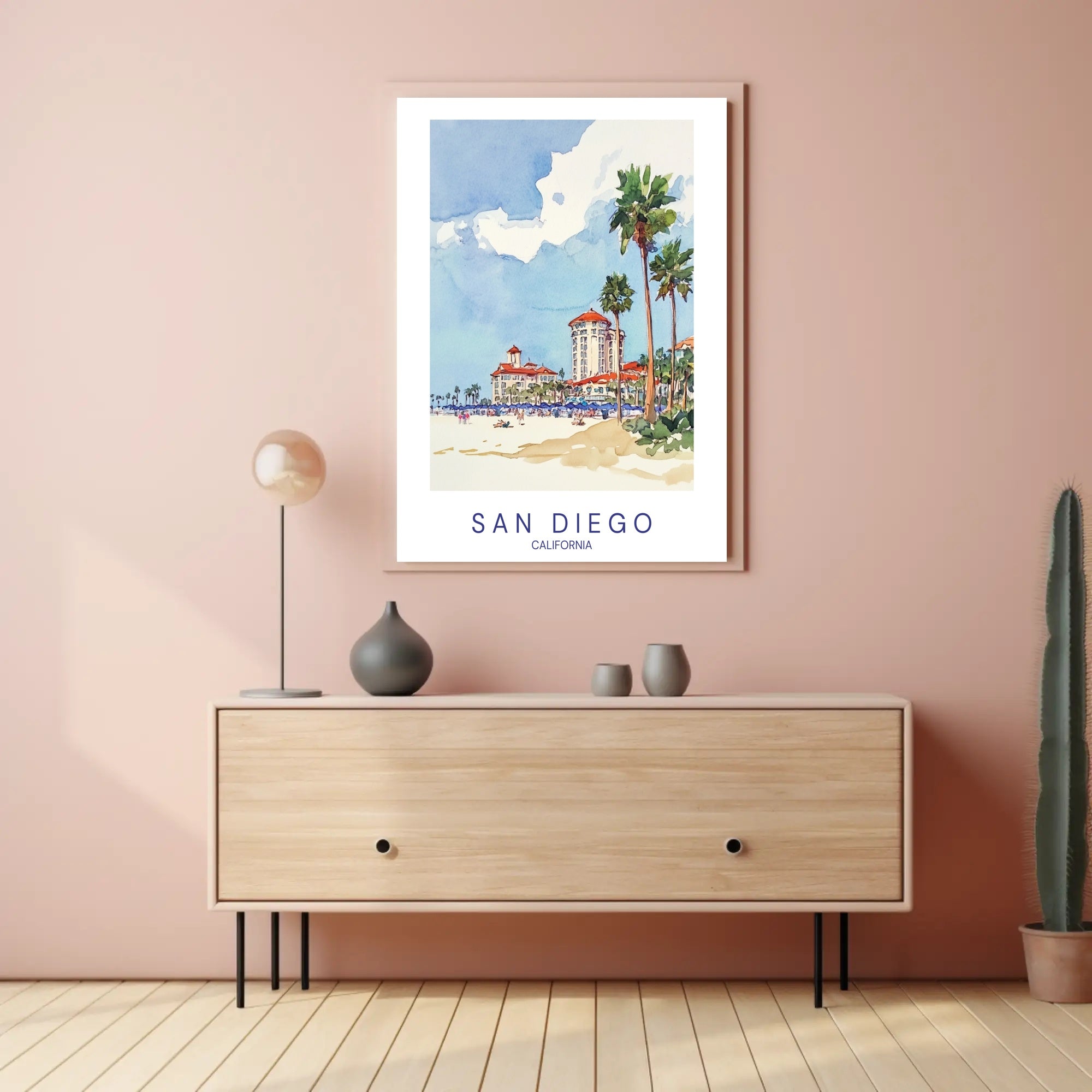 San Diego Beachfront Poster PosterGoat