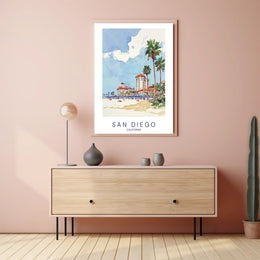 San Diego Beachfront Poster PosterGoat