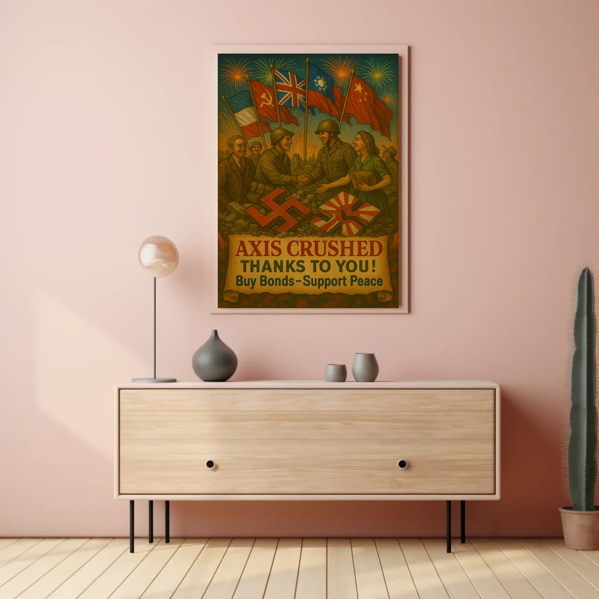 Axis Crushed Support Peace Poster