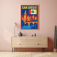 San Diego A Vibrant Cityscape Poster PosterGoat