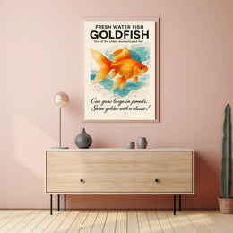 Goldfish Tranquility: Artistic Animal Poster