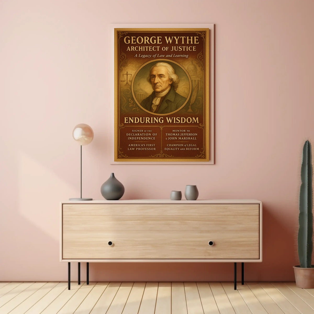 George Wythe Architect Of Justice Poster