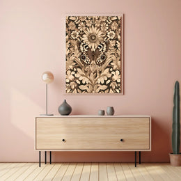 Butterfly and Floral Vintage Artwork Artistic Poster
