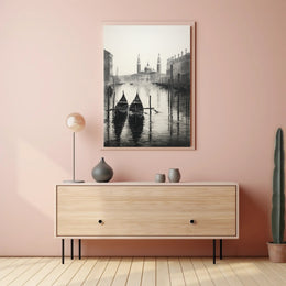 Gondolas On A Venetian Canal Poster