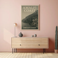 Amalfi Coast Poster Wall Art for Coastal Decor Lovers