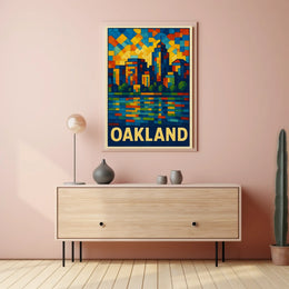Oakland Skyline Mosaic Poster