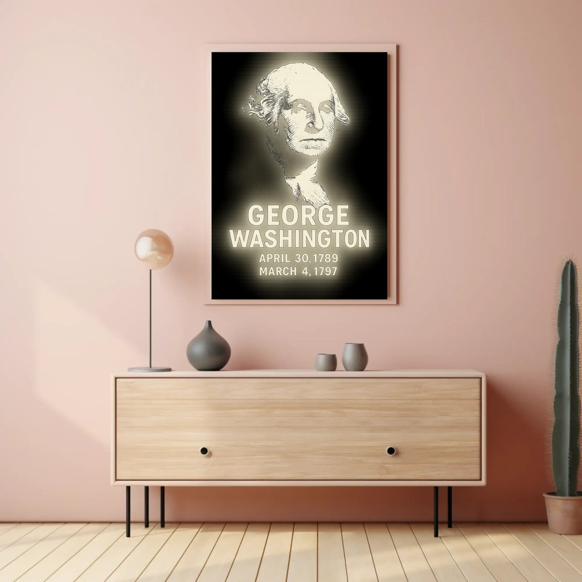 George Washington US History Portrait Gallery Display Poster