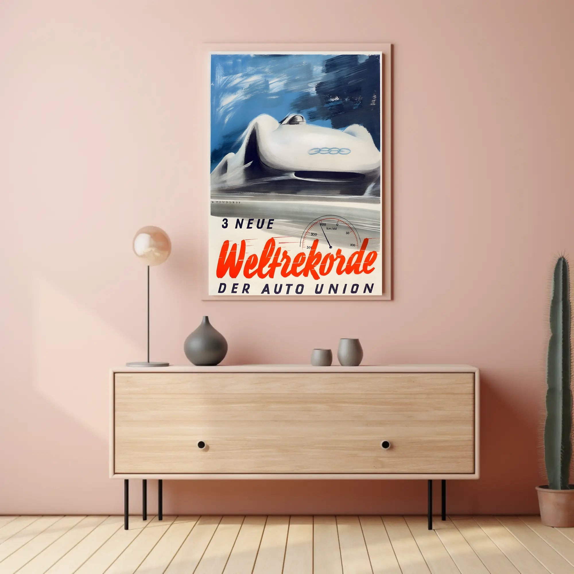 Auto Union Speed Records Poster