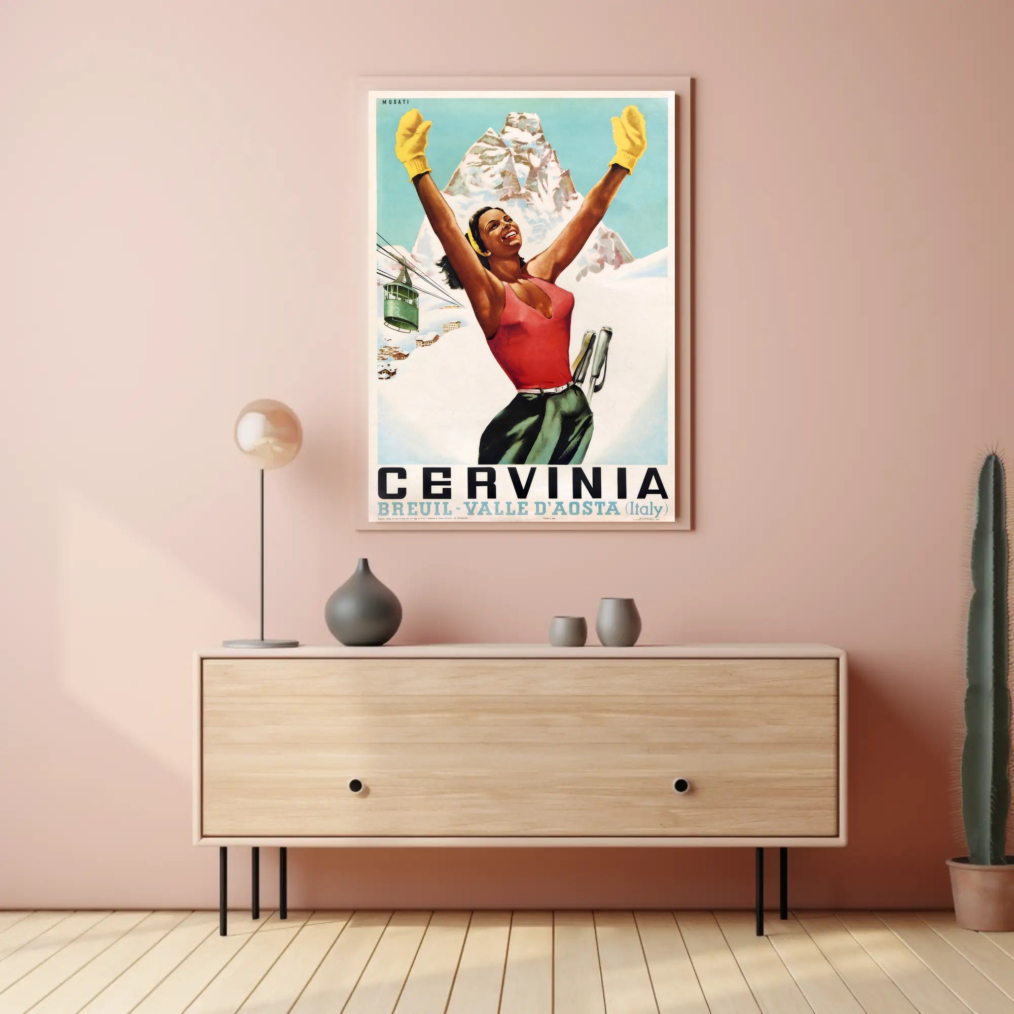 Embrace the Adventure at Cervinia Poster PosterGoat