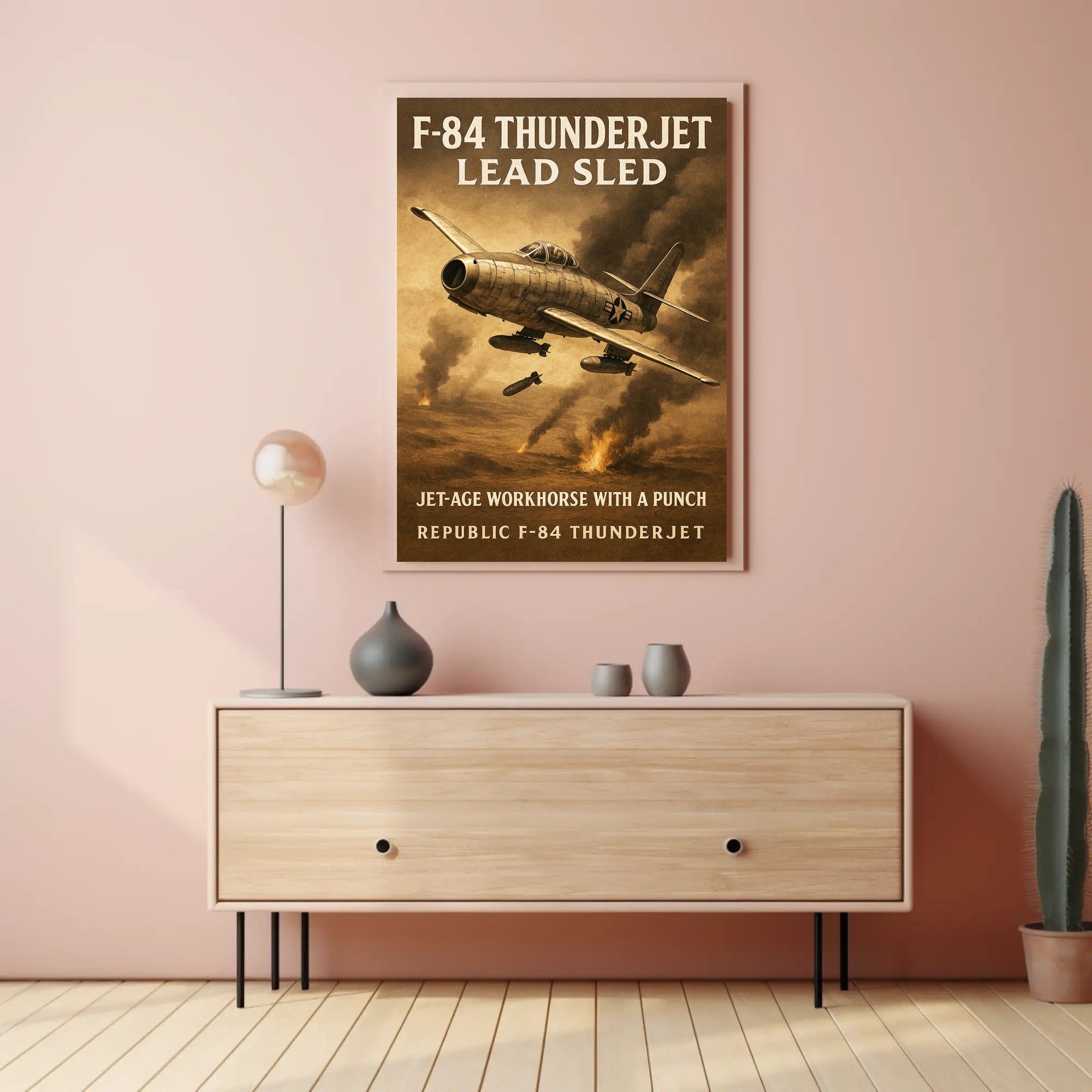 F-84 Thunderjet Jet-Age Workhorse Poster PosterGoat