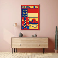 North Carolina Heritage Poster PosterGoat
