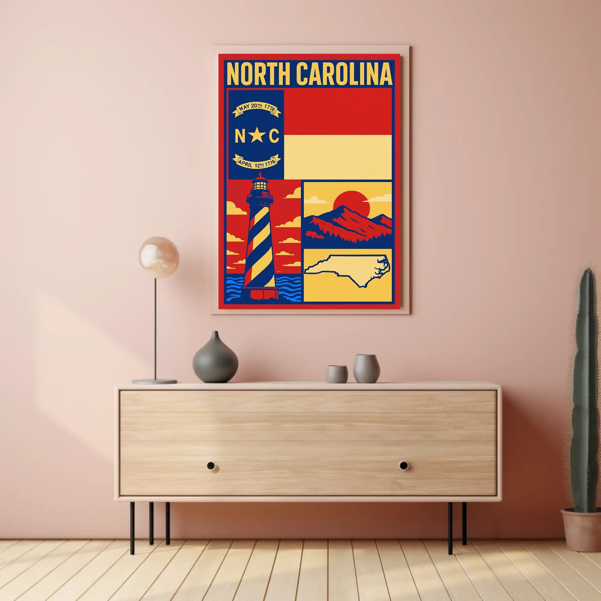 North Carolina Heritage Poster PosterGoat