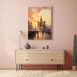 St. BasilS Cathedral At Sunset Poster