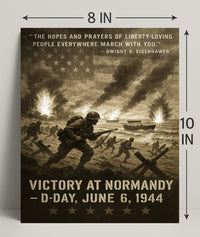 Dwight D. Eisenhower Quote DDay Victory Poster PosterGoat