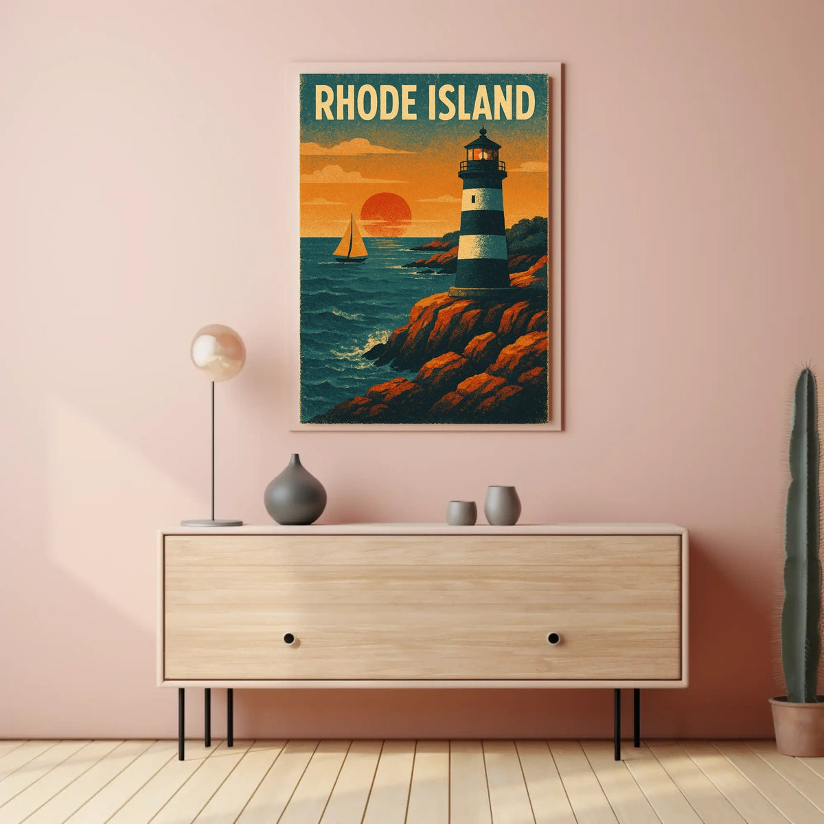 Rhode Island Coastal Charm Poster