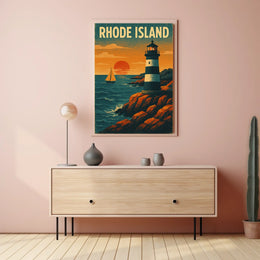 Rhode Island Coastal Charm Poster