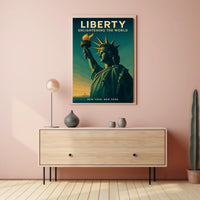 Statue of Liberty Sunrise Patriotic Poster
