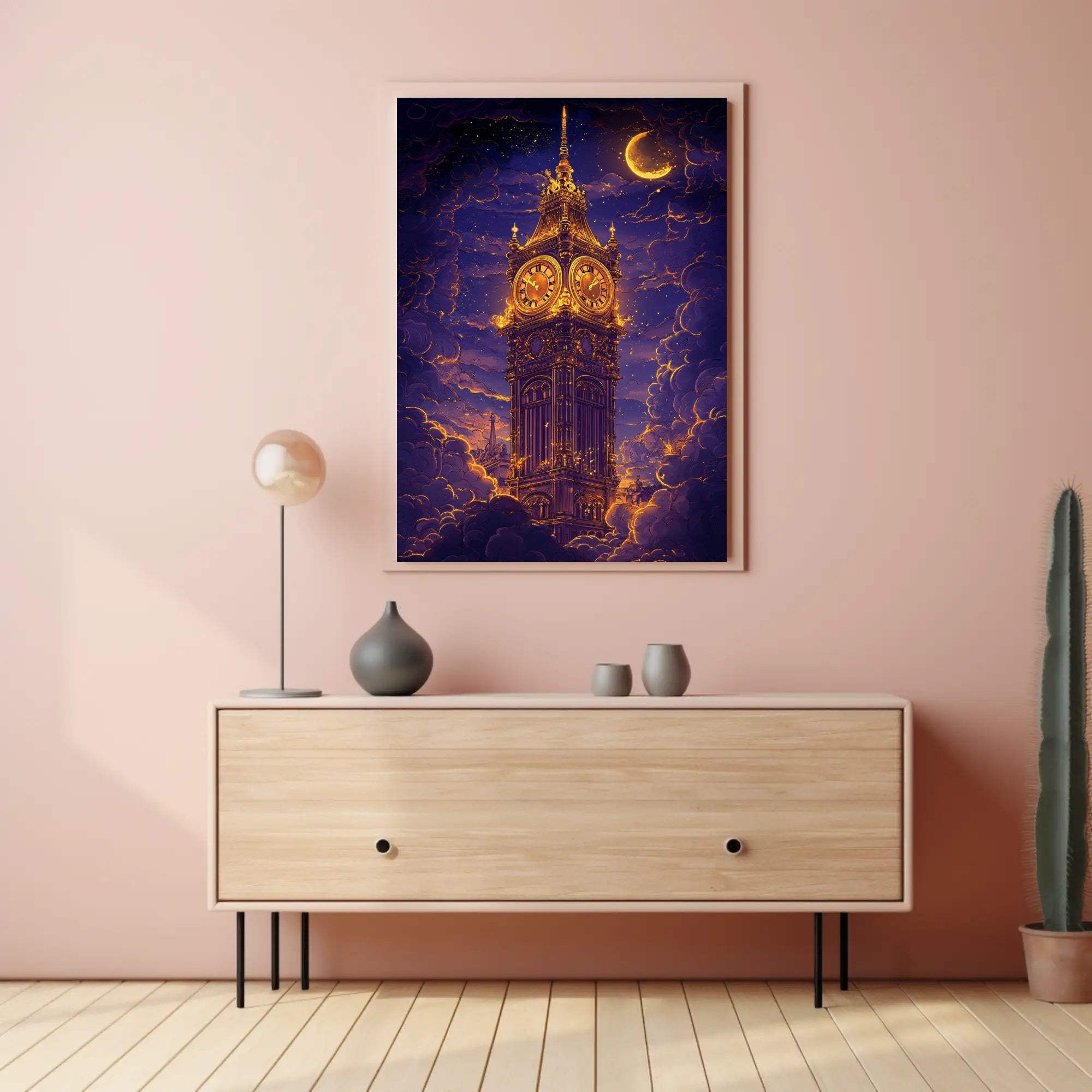 Big Ben Under a Dreamy Night Fantasy Poster