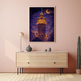 Big Ben Under a Dreamy Night Fantasy Poster