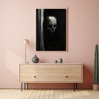 Haunting Textured Skull Dark Abstract Artistic Poster PosterGoat