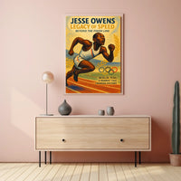 Jesse Owens Olympic Triumph Vintage Poster Print