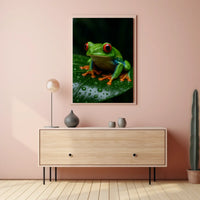 Vibrant Rainforest Frog Poster
