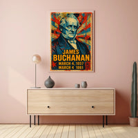 James Buchanan 15th President of the United States Street Art Mashup Poster