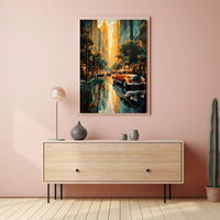 Vintage Cityscape Vintage Poster