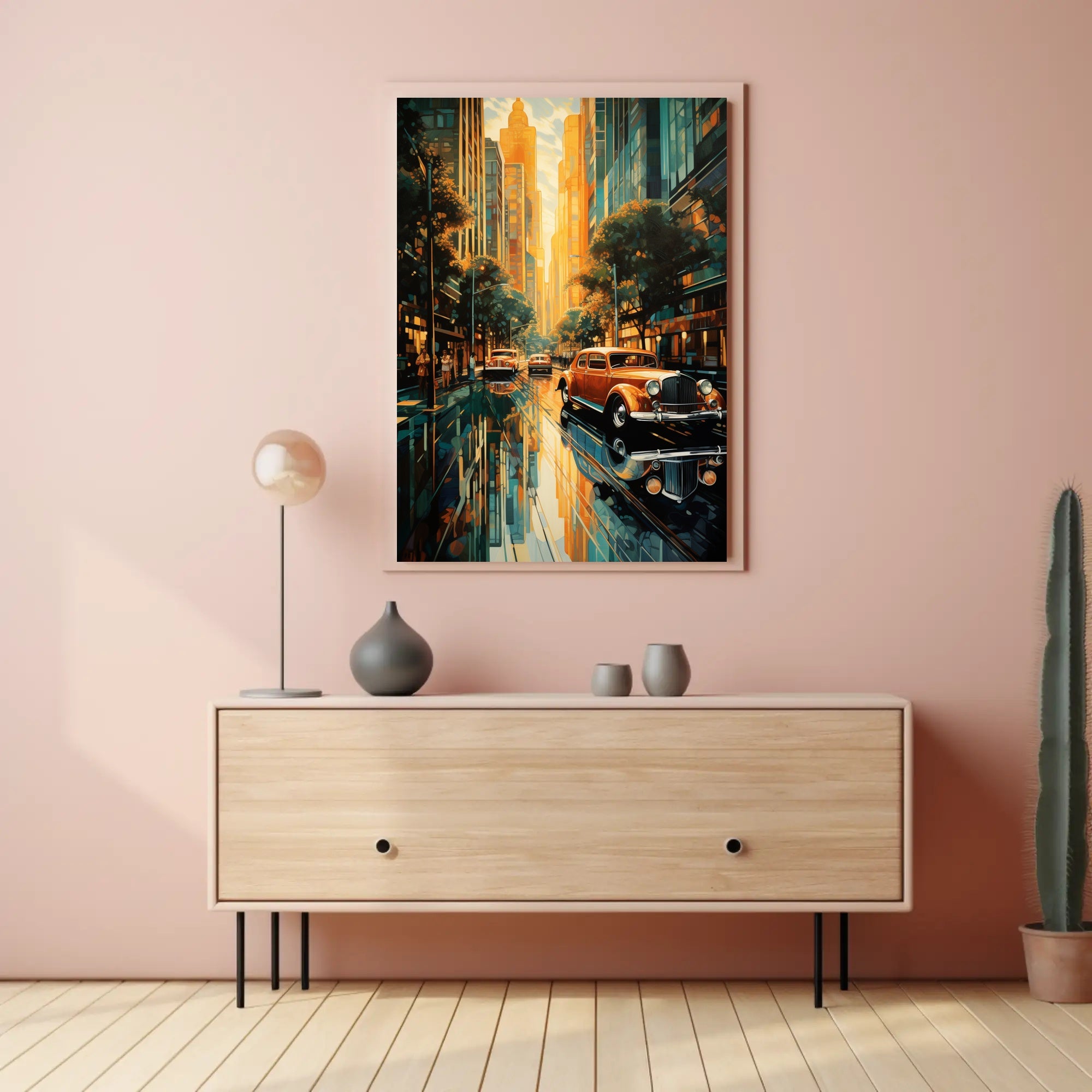 Vintage Cityscape Vintage Poster