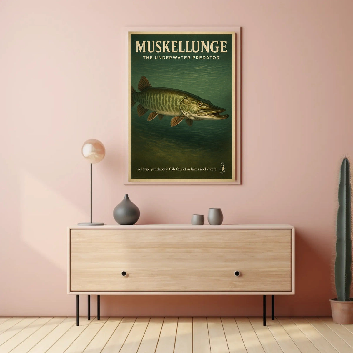 Muskellunge The Underwater Predator Poster