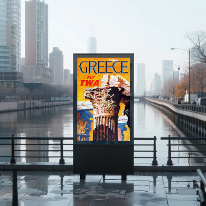 Fly TWA to Greece Travel Poster by David Klein