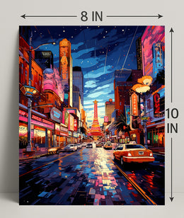 Neon Cityscape Poster