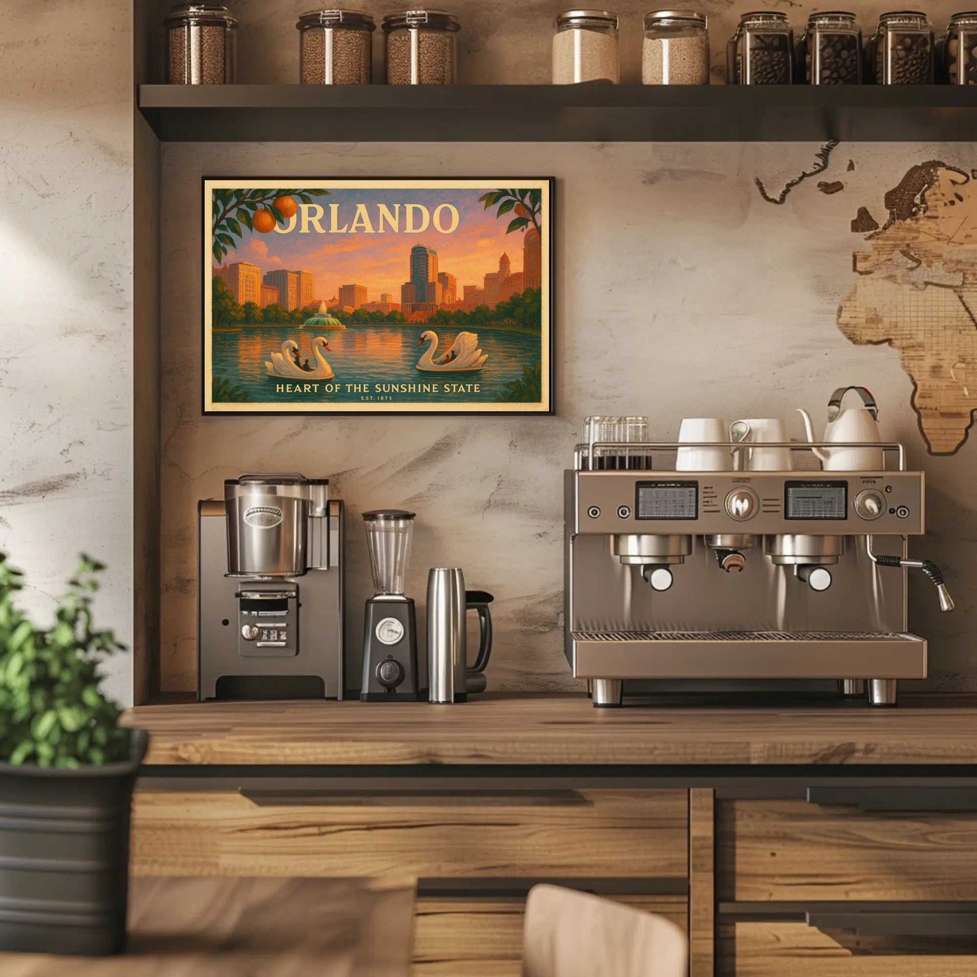 Orlando Travel Poster Heart of the Sunshine State