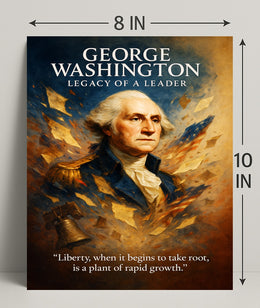 George Washington Legacy of a Leader Poster PosterGoat