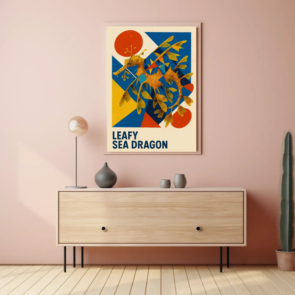 Leafy Sea Dragon Marine Life Art Poster