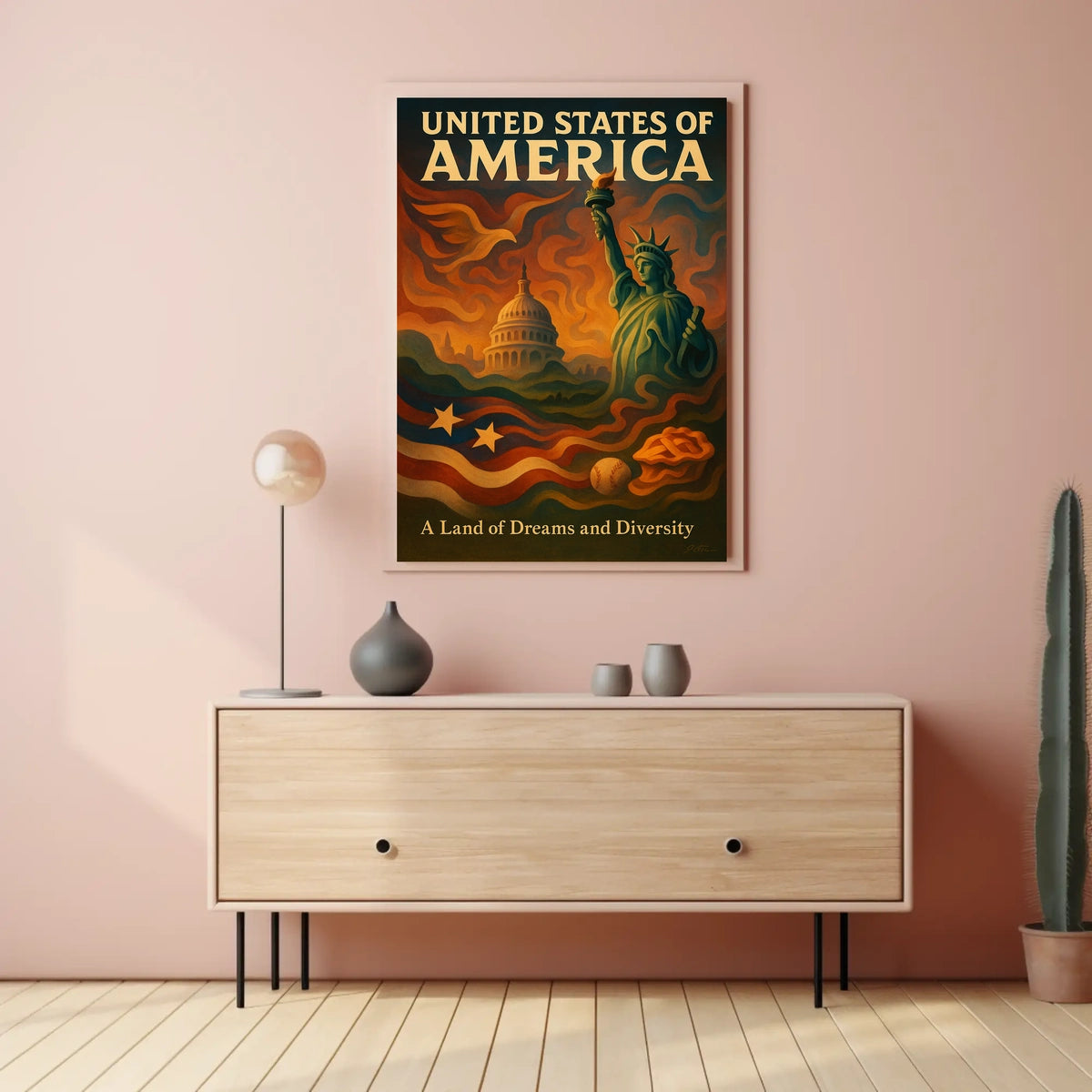 United States Of America A Land Of Poster