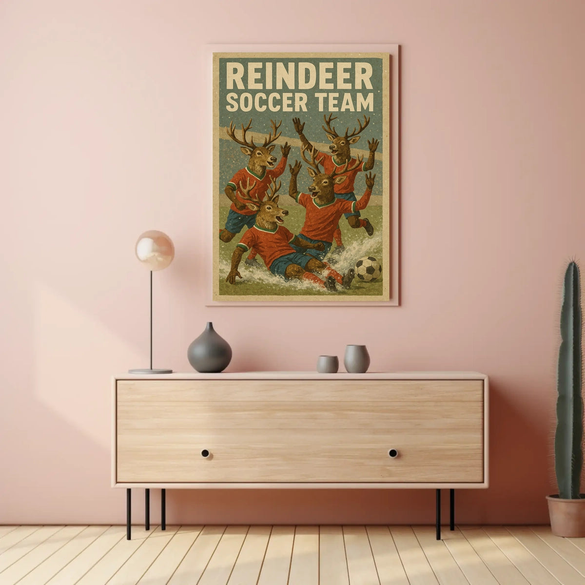 Reindeer Soccer Team Extravaganza Poster