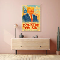 Trump Visionary Watercolor Patriotism Poster