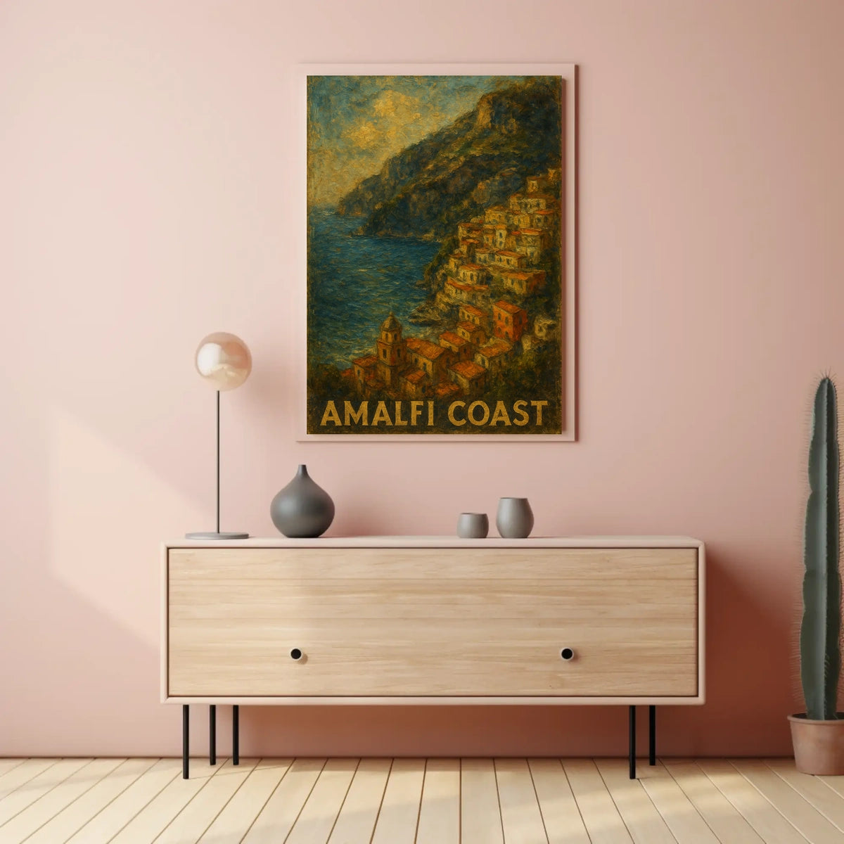 Amalfi Coast Poster Wall Art Print for Coastal Decor