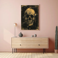 Cosmic Skull: Mystical Celestial Art Poster PosterGoat
