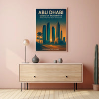 Abu Dhabi Cityscape Tradition Meets Innovation Travel Poster