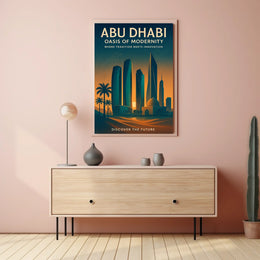 Abu Dhabi Cityscape Tradition Meets Innovation Travel Poster
