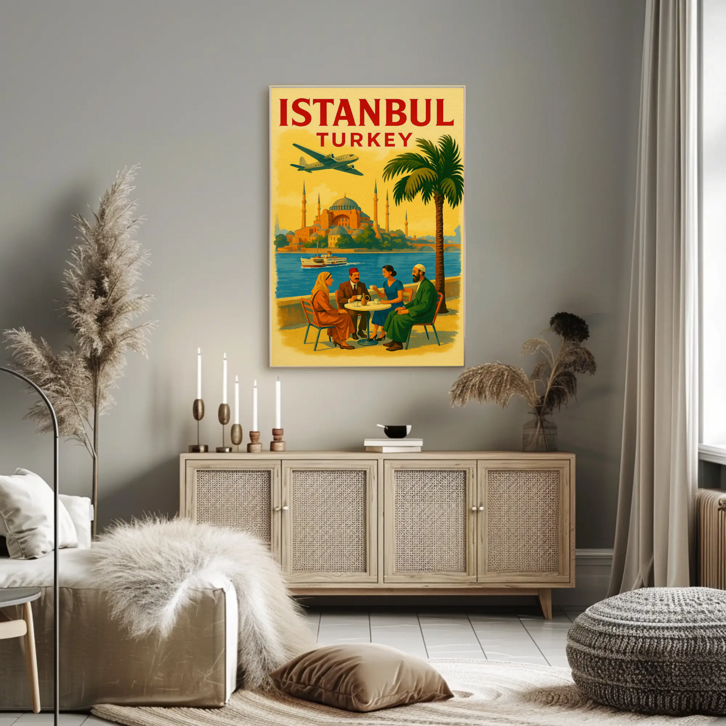 Istanbul Turkey Hagia Sophia Vintage Poster