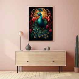 Majestic Peacock Poster