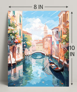 Venetian Canal Serenity Poster