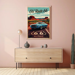 Journey on Old Route 66 Poster