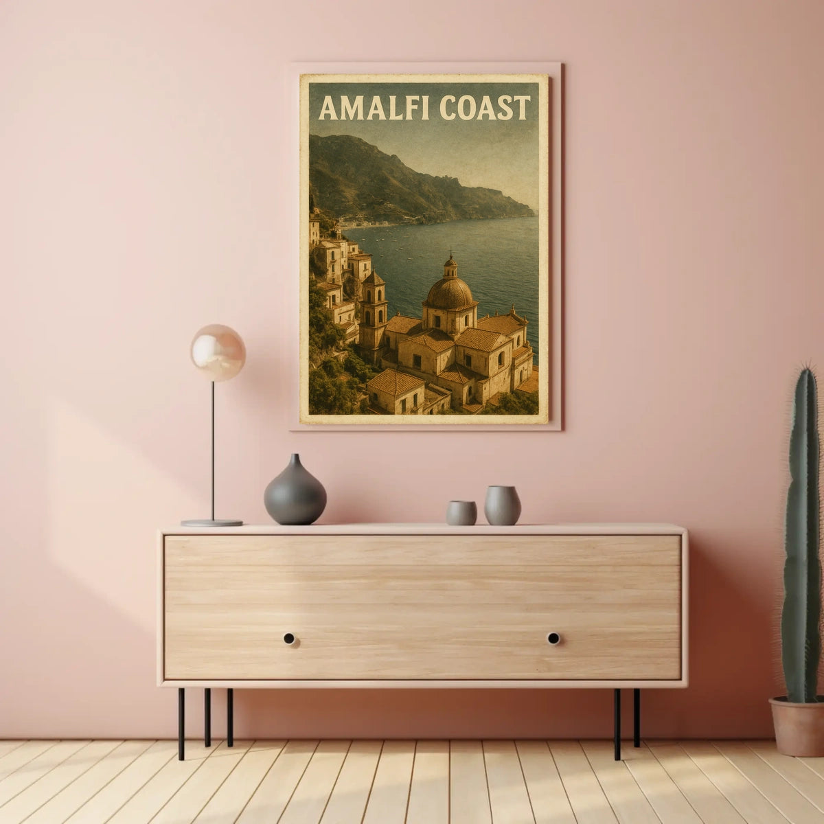 Amalfi Coast Vintage Travel Vintage Poster