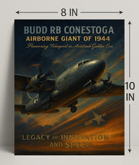 Budd RB Conestoga Vintage WWII Aviation Poster