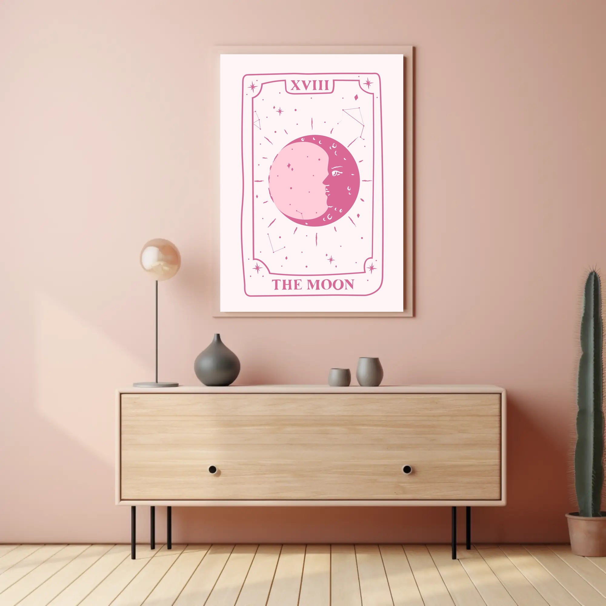 The Moon Tarot Card Art: Abstract or Artistic Poster PosterGoat