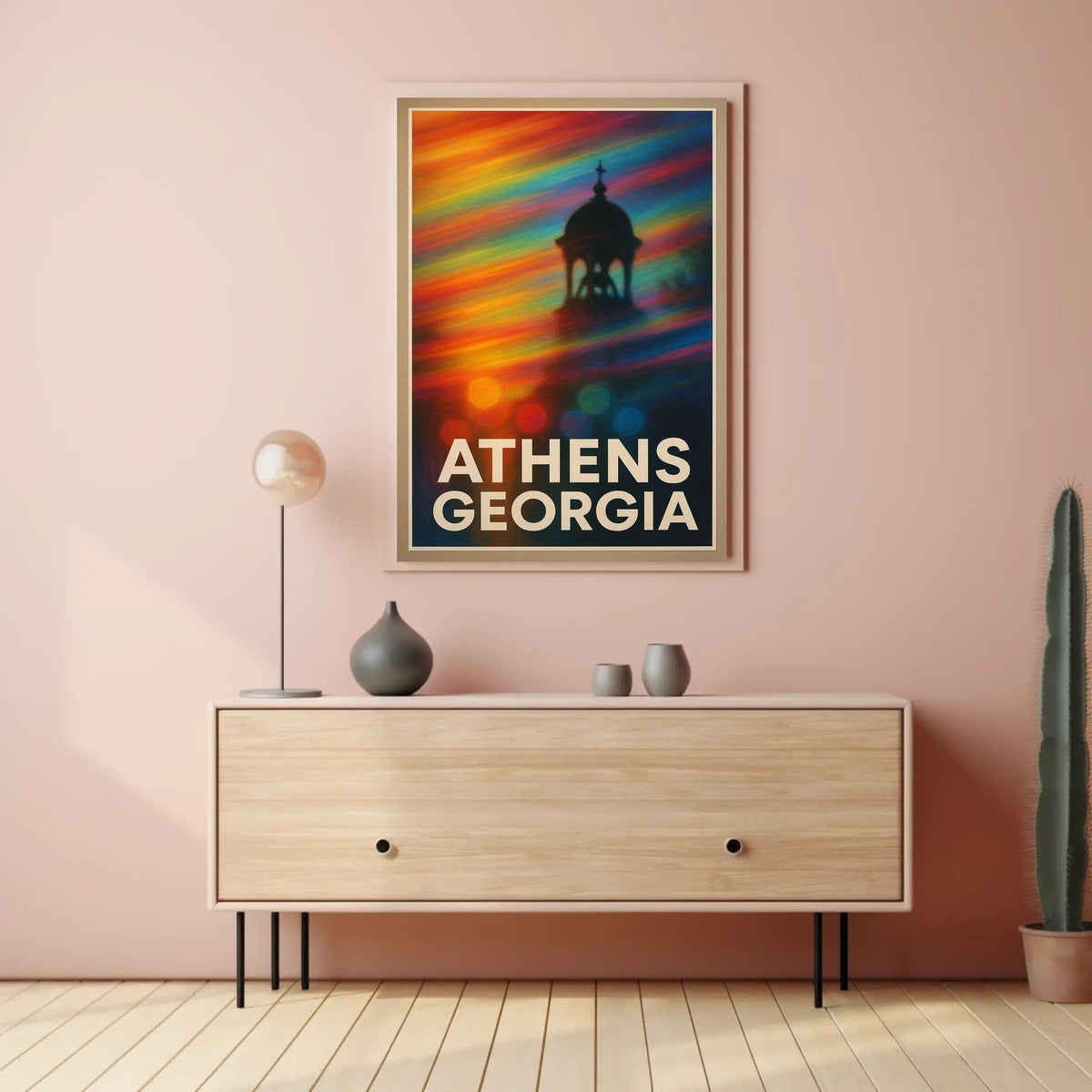 Athens Georgia Wanderlust Decor Scenic Typography Poster